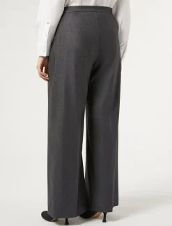 Marina Rinaldi Pantalon en laine et soie BLEUJEANS Discount