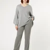 Marina Rinaldi Pantalon en laine foulée NOIRBLANC New
