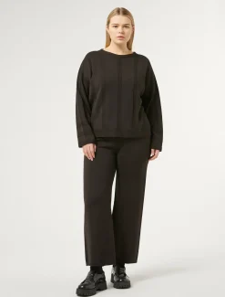 Marina Rinaldi Pantalon en laine mélangée BRUNBORDEAUX Hot