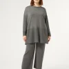 Marina Rinaldi Pantalon en laine mélangée GRISBLEU Outlet