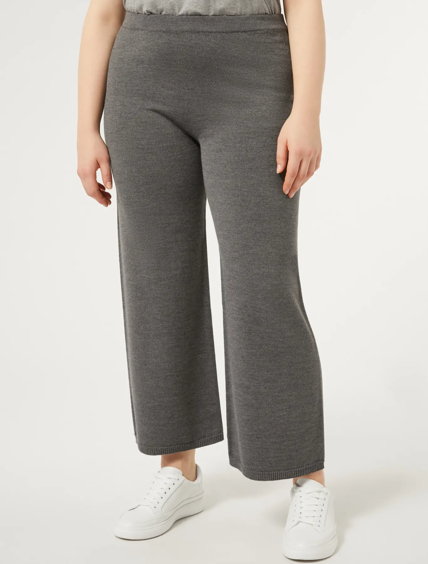 Marina Rinaldi Pantalon en laine mélangée GRISBLEU Outlet