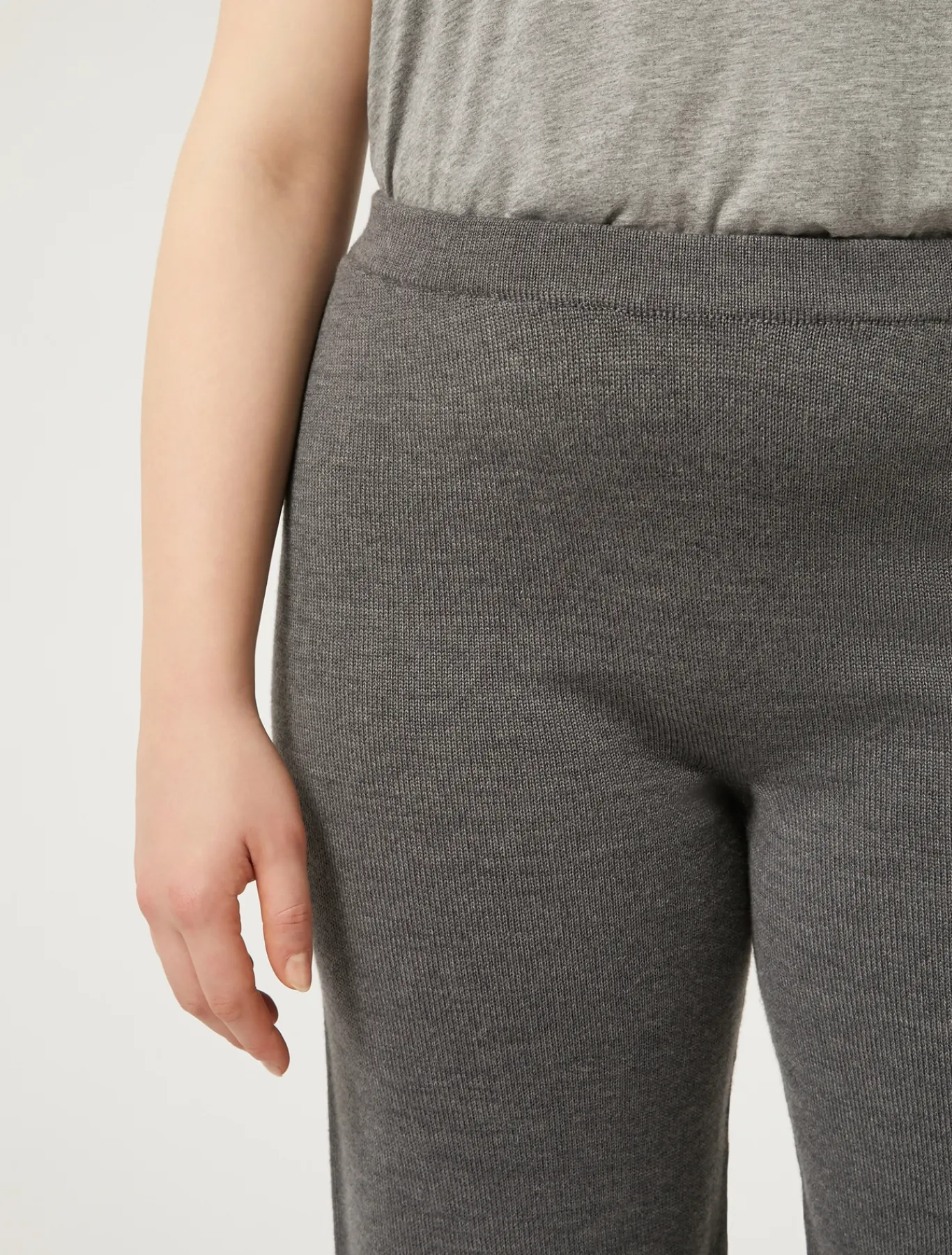 Marina Rinaldi Pantalon en laine mélangée GRISBLEU Outlet