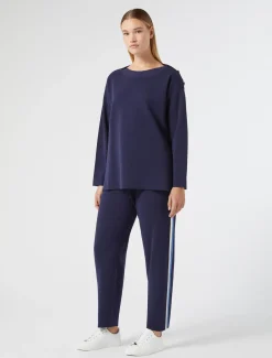 Marina Rinaldi Pantalon en maille BLEU Hot