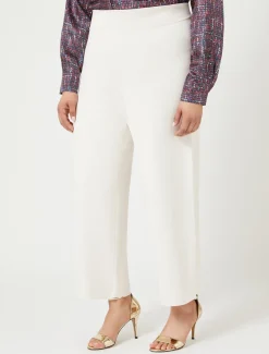 Marina Rinaldi Pantalon en maille IVOIRE Clearance