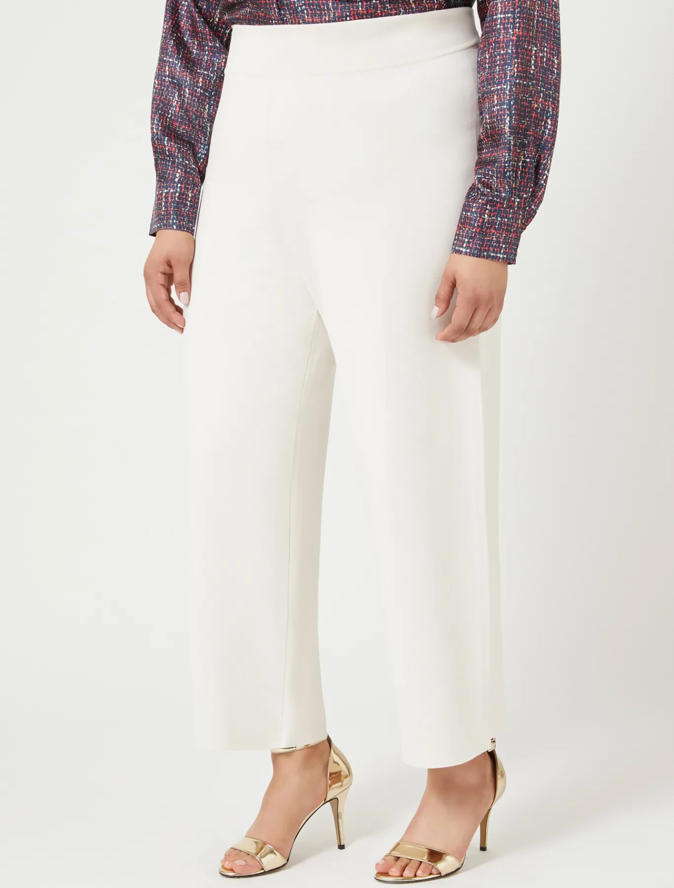 Marina Rinaldi Pantalon en maille IVOIRE Clearance