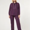 Marina Rinaldi Pantalon en molleton de coton stretch VIOLET Outlet