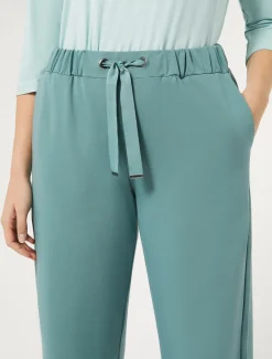 Marina Rinaldi Pantalon en molleton de coton stretch VERTSAUGE New