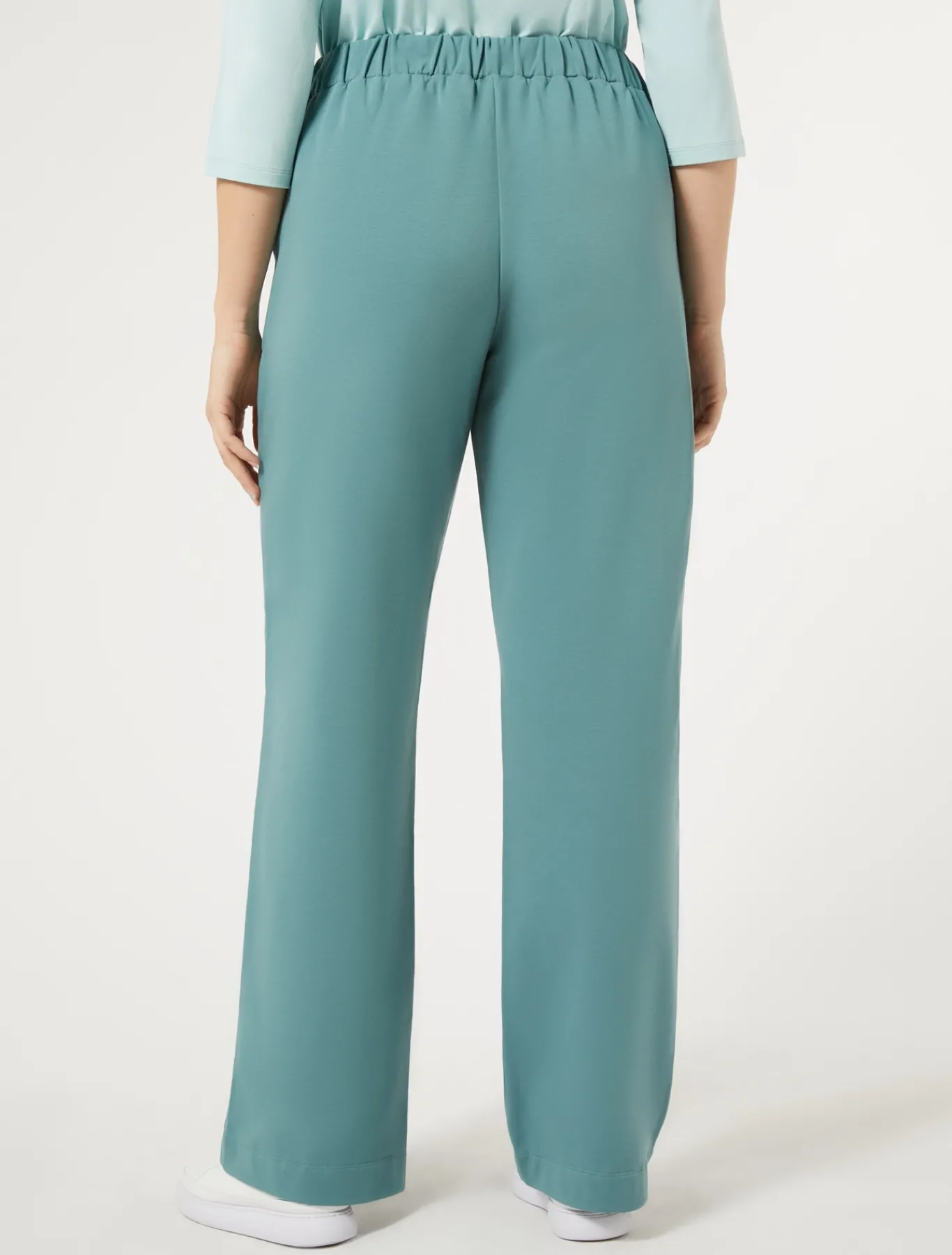 Marina Rinaldi Pantalon en molleton de coton stretch VERTSAUGE New