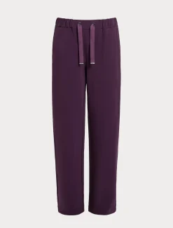 Marina Rinaldi Pantalon en molleton de coton stretch VIOLET Outlet