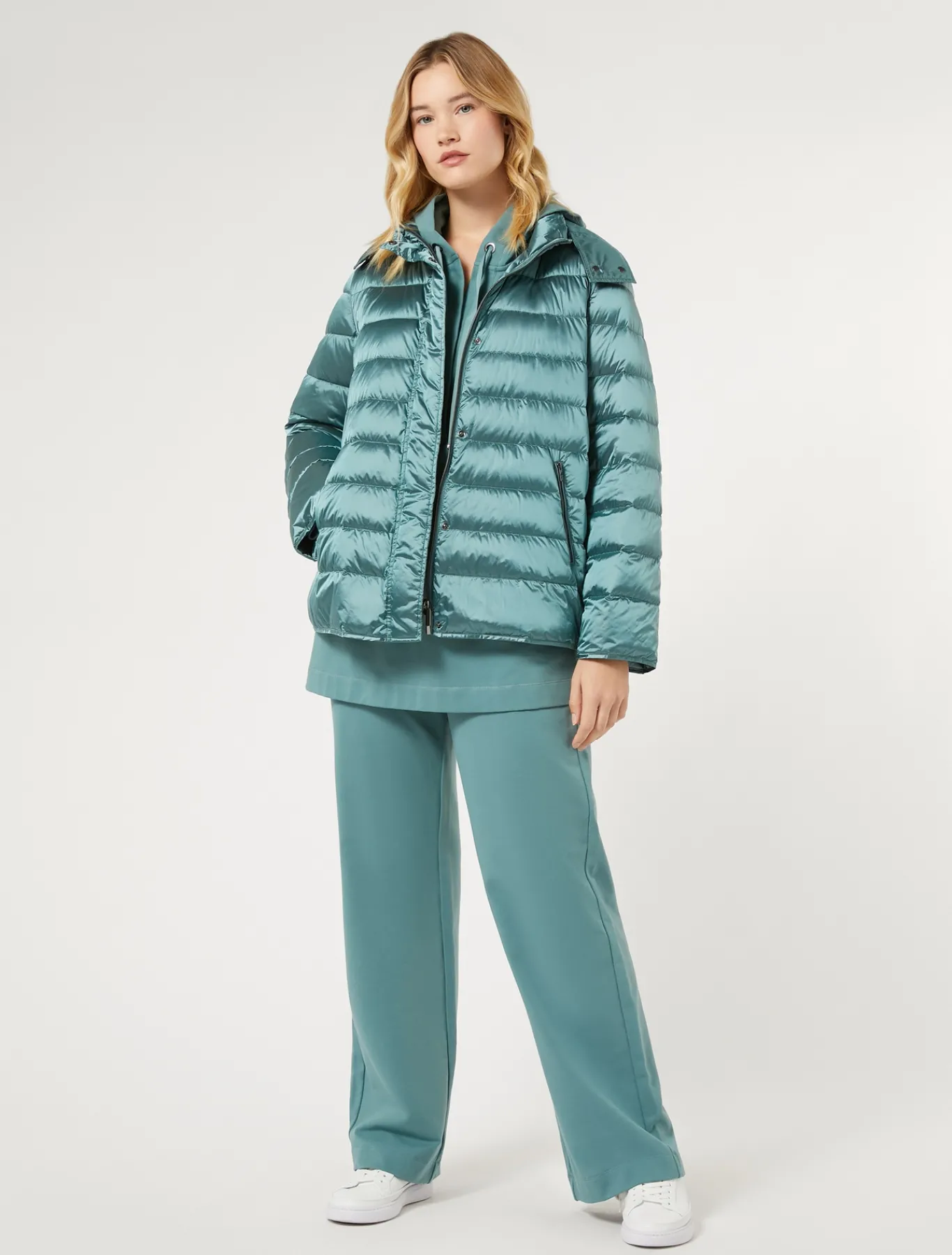 Marina Rinaldi Pantalon en molleton de coton stretch VERTSAUGE New