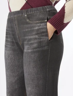 Marina Rinaldi Pantalon en molleton imprimé NOIR Fashion