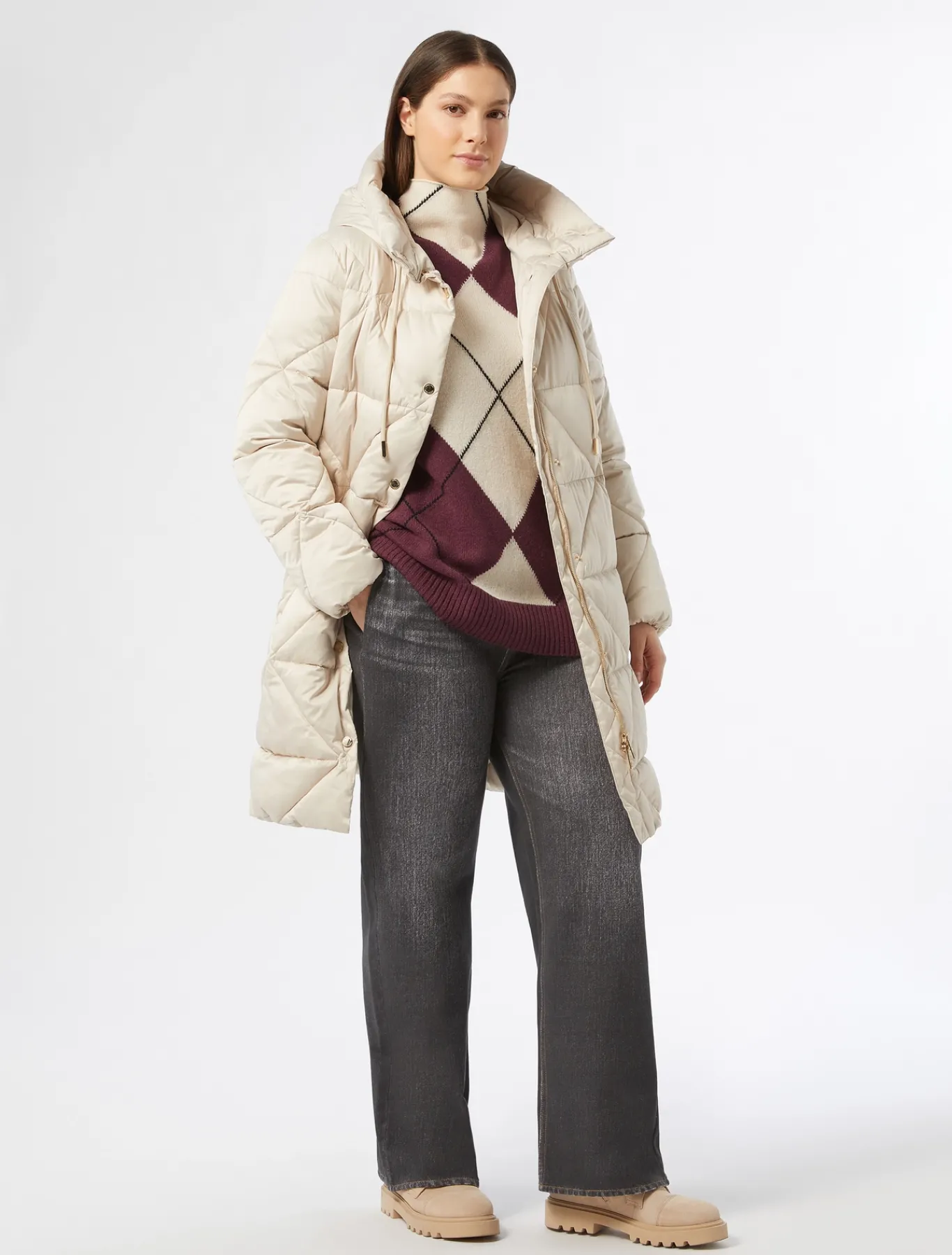 Marina Rinaldi Pantalon en molleton imprimé NOIR Fashion