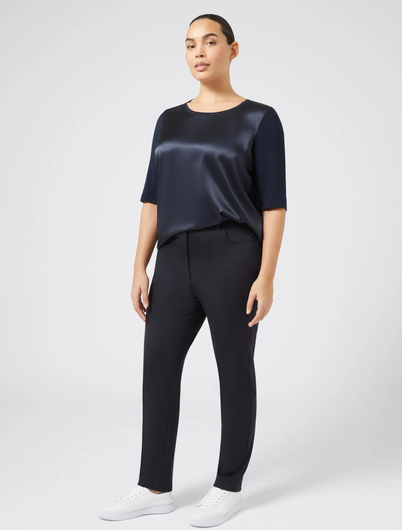 Marina Rinaldi Pantalon en point Milano BLEUNUIT New