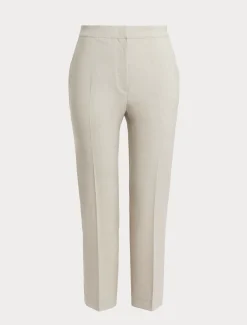 Marina Rinaldi Pantalon en popeline de pure laine BEIGE Clearance