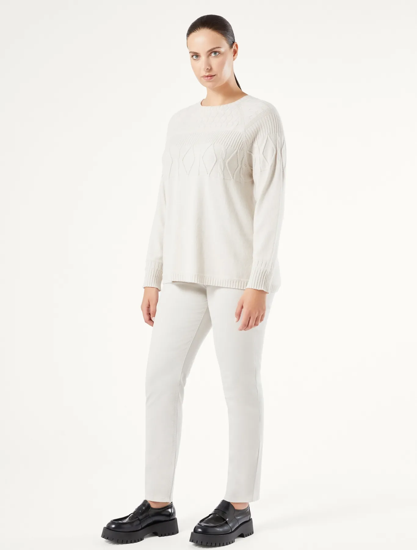 Marina Rinaldi Pantalon en satin GIVRE Fashion
