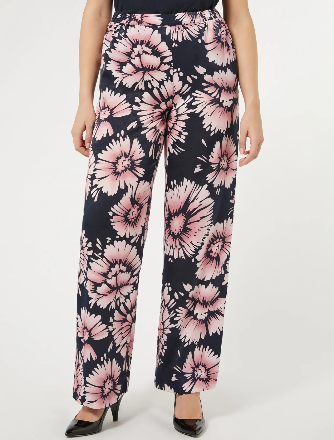 Marina Rinaldi Pantalon en satin BLEUNUIT Outlet