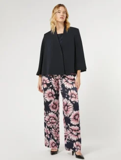 Marina Rinaldi Pantalon en satin BLEUNUIT Outlet