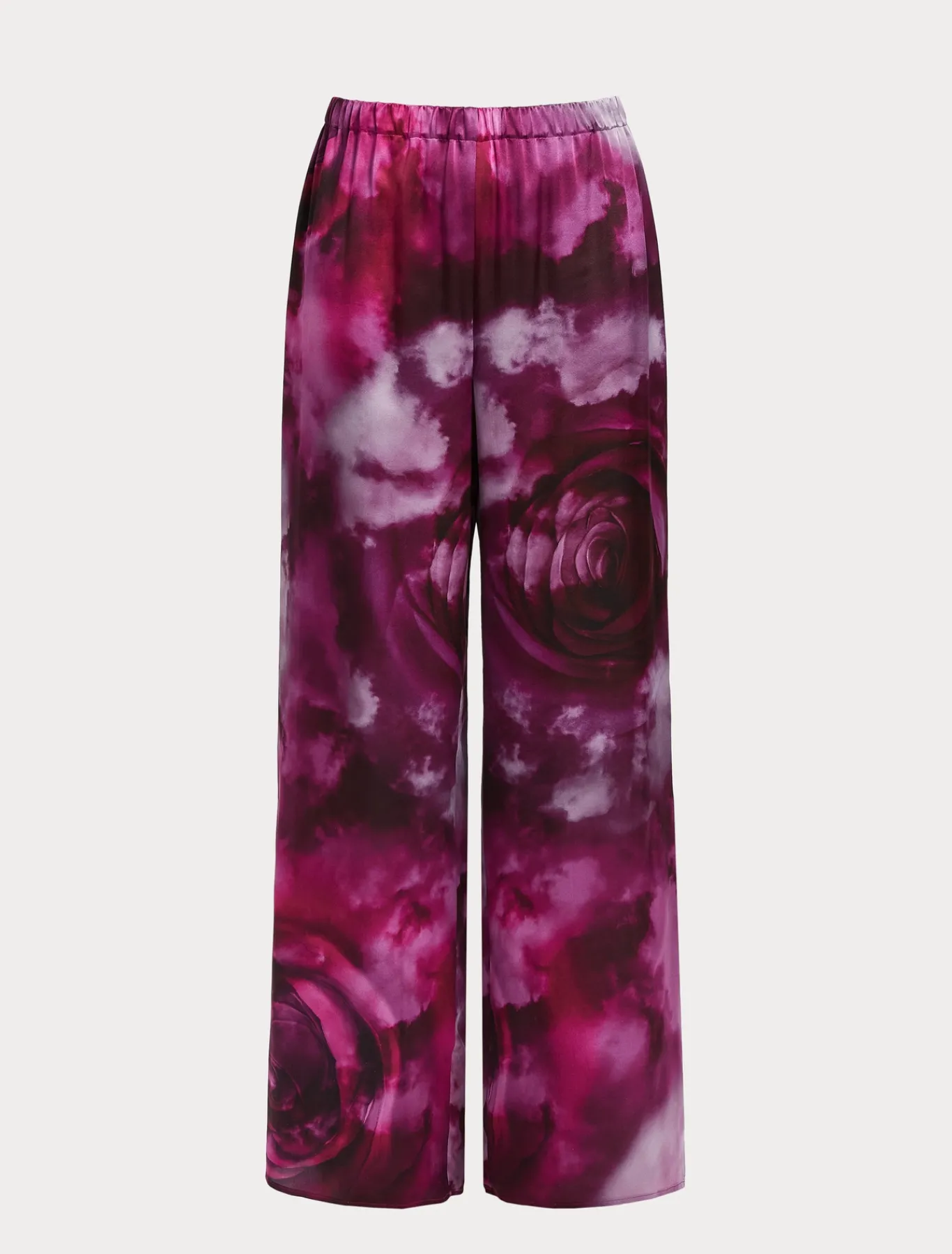 Marina Rinaldi Pantalon en satin de soie BORDEAUX Best
