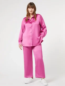 Marina Rinaldi Pantalon en satin fluide VIEUXROSE Outlet