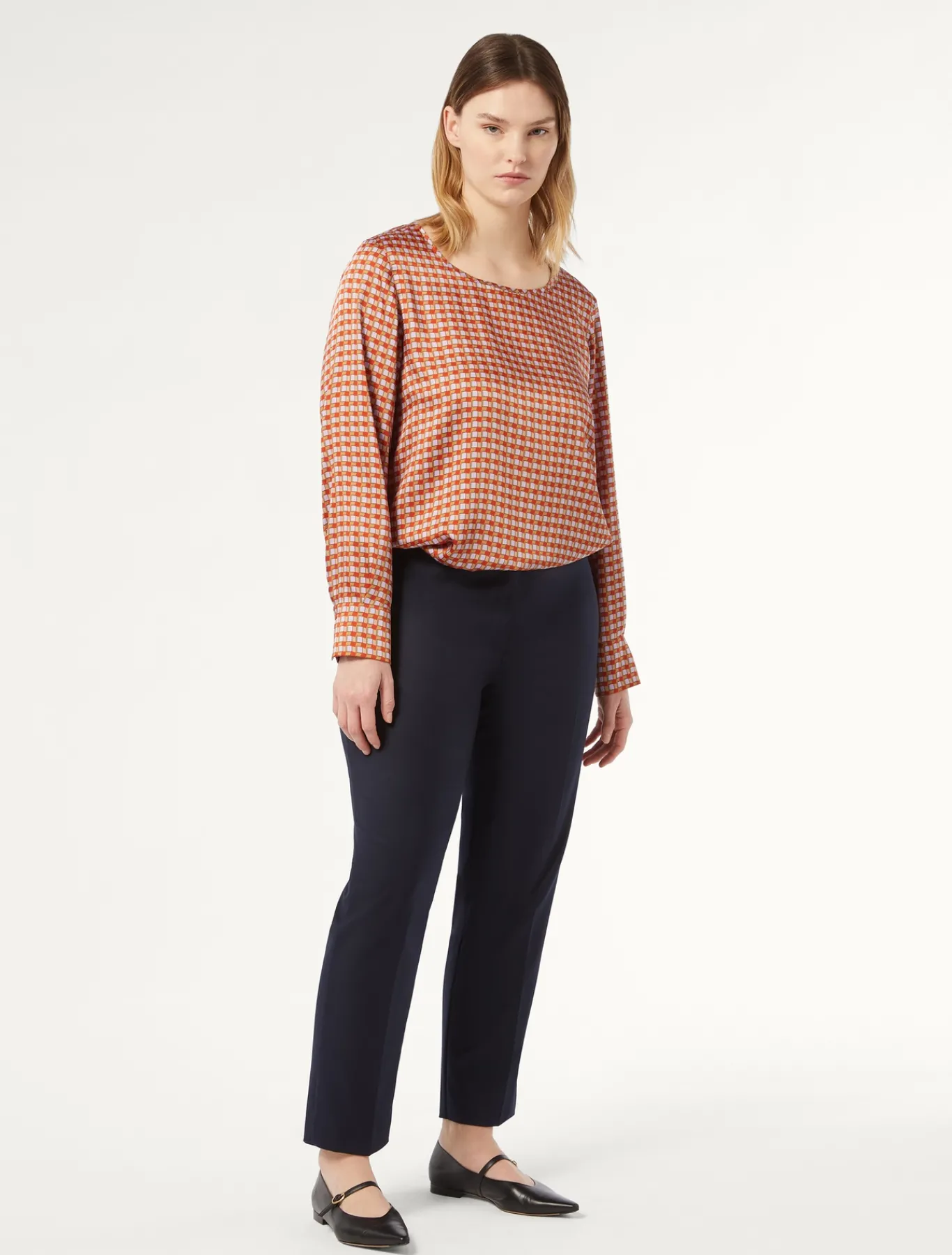 Marina Rinaldi Pantalon en sergé BLEUNUIT Clearance