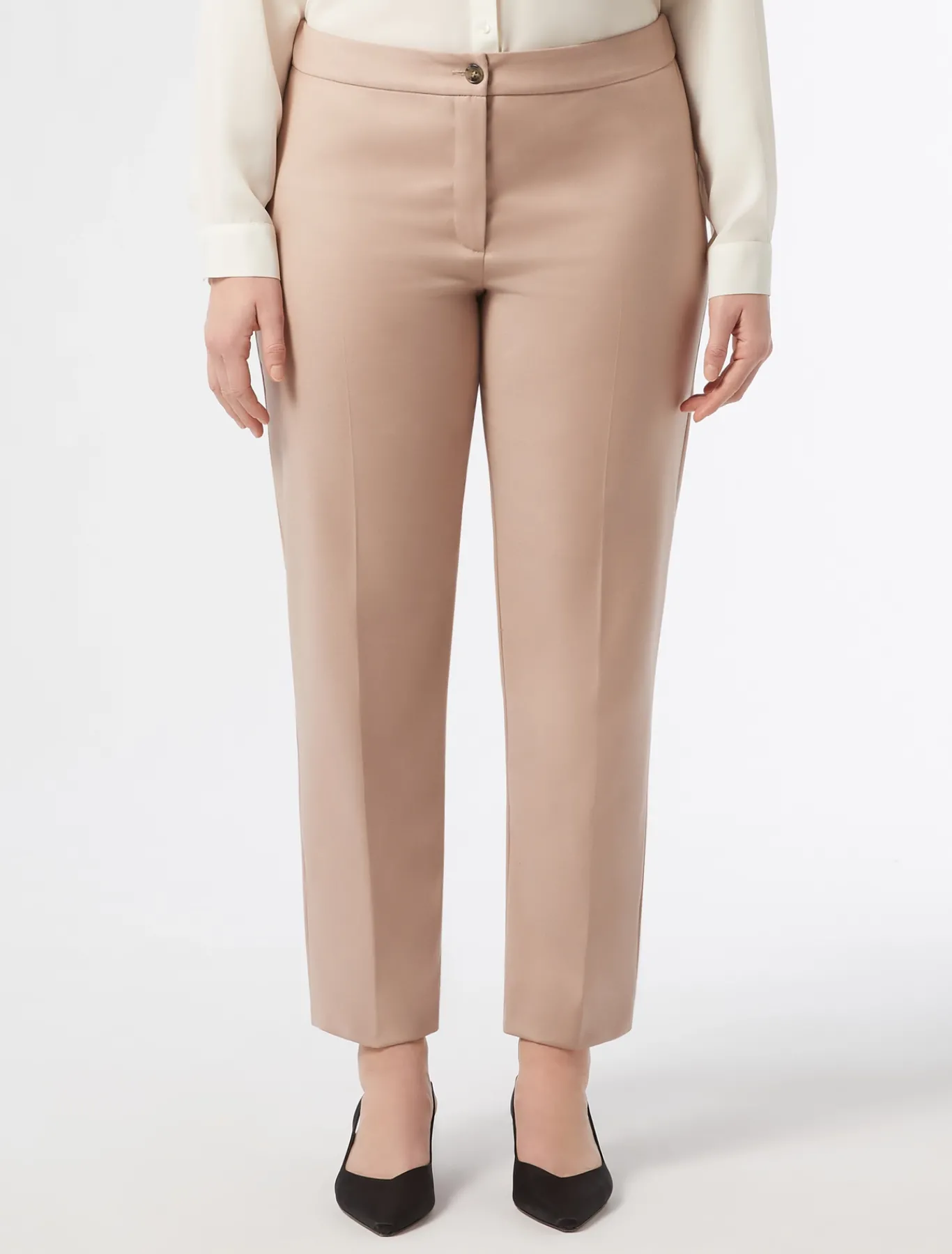 Marina Rinaldi Pantalon en sergé MAUVE New