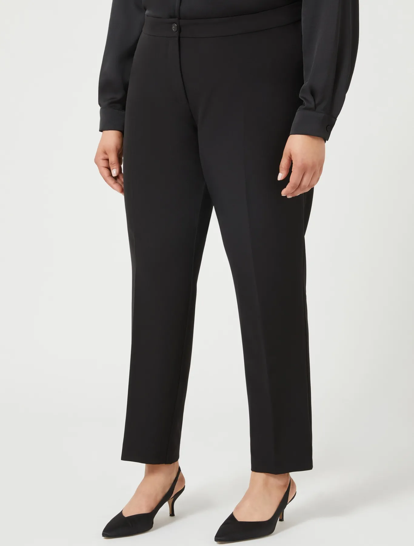Marina Rinaldi Pantalon en sergé NOIR Best