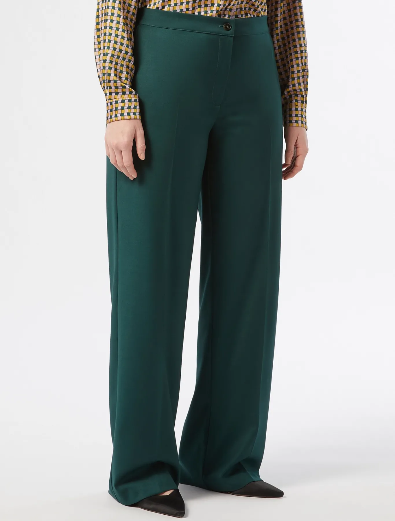 Marina Rinaldi Pantalon en sergé VERTFONCE' Online