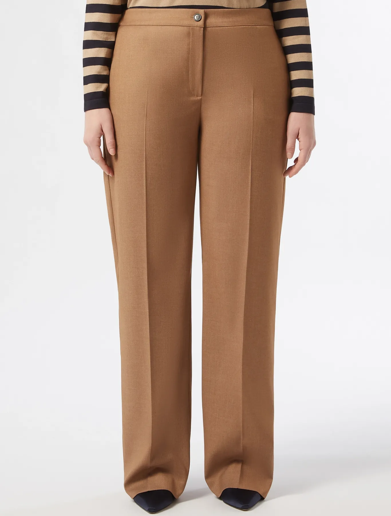 Marina Rinaldi Pantalon en sergé NOISETTE Fashion
