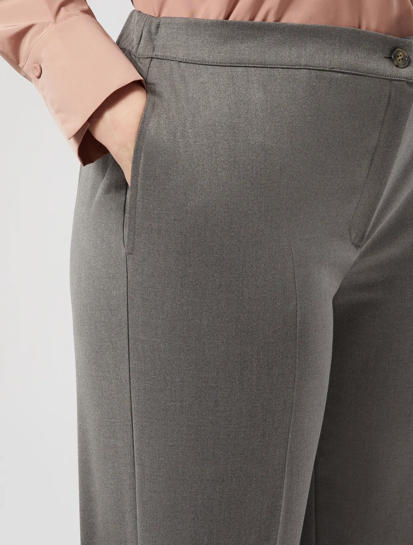 Marina Rinaldi Pantalon en sergé GRISMOYEN New