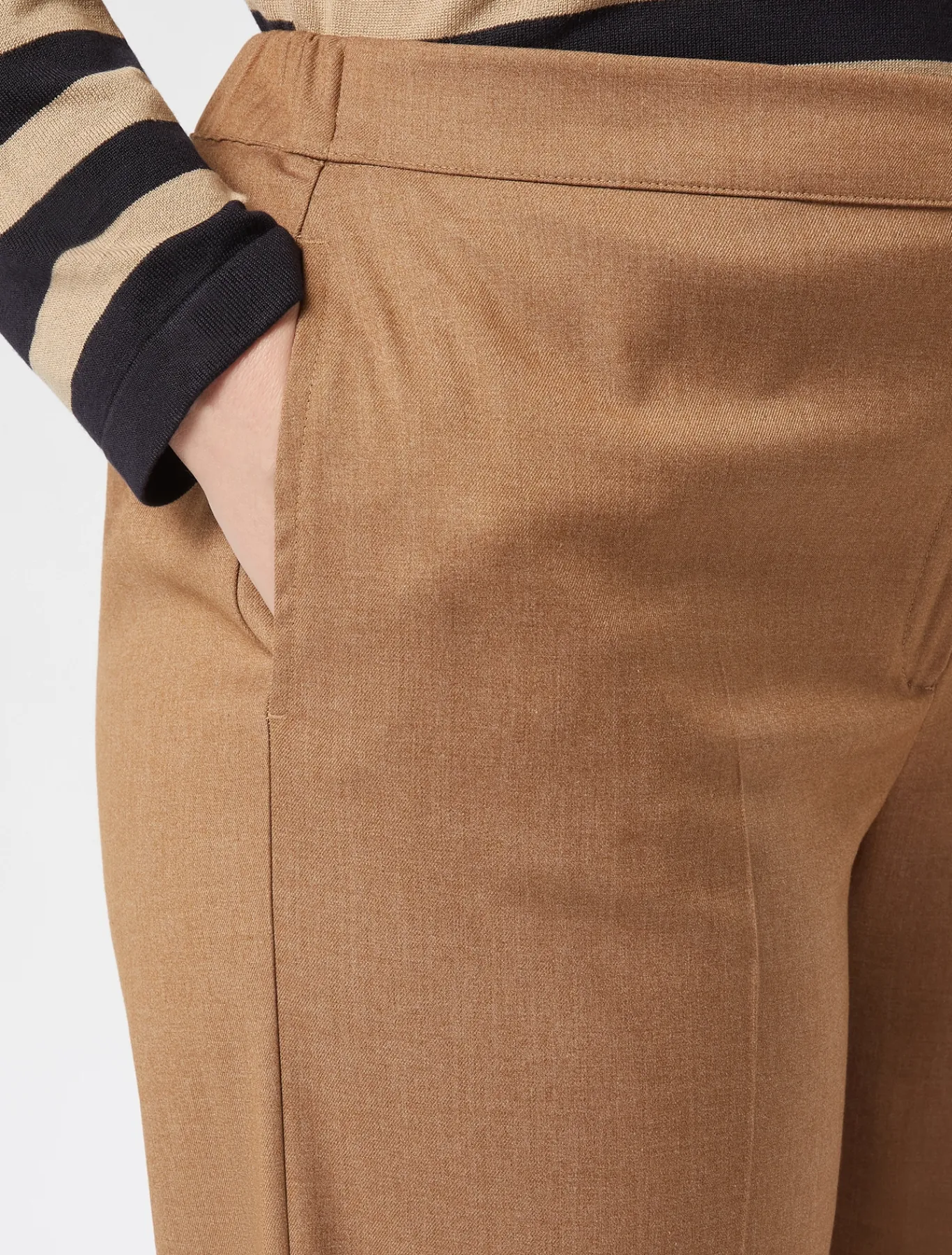 Marina Rinaldi Pantalon en sergé NOISETTE Fashion