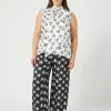Marina Rinaldi Pantalon en sergé de soie NOIR Outlet