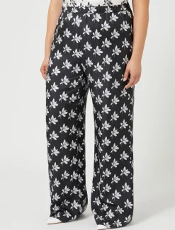 Marina Rinaldi Pantalon en sergé de soie NOIR Outlet