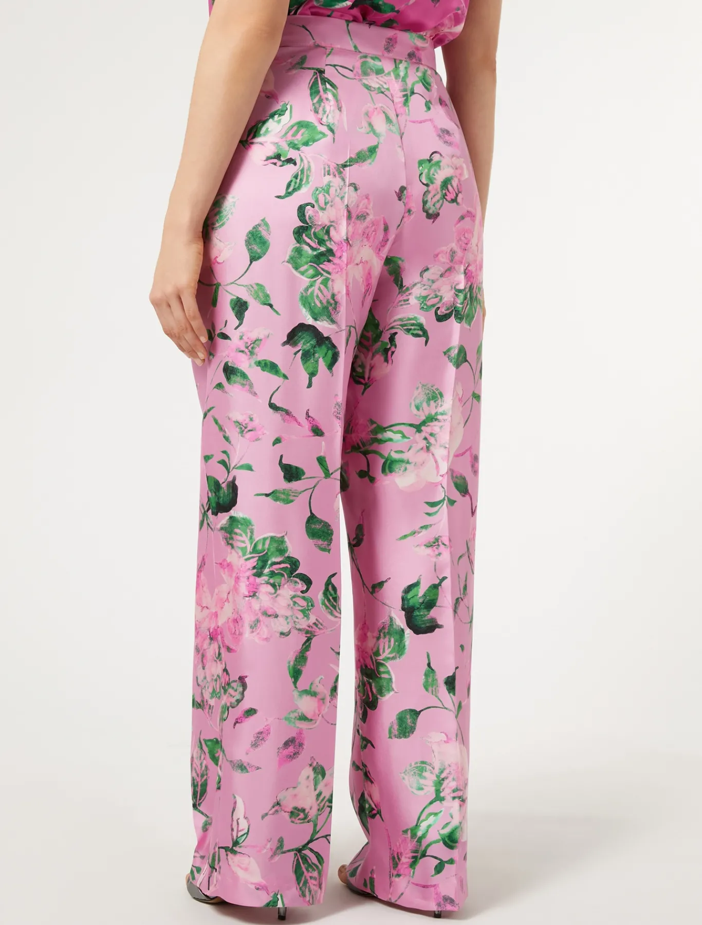 Marina Rinaldi Pantalon en sergé de soie ROSE Hot