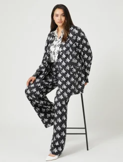 Marina Rinaldi Pantalon en sergé de soie NOIR Outlet
