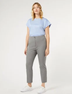 Marina Rinaldi Pantalon en sergé de viscose mélangée GRISMOYEN Discount