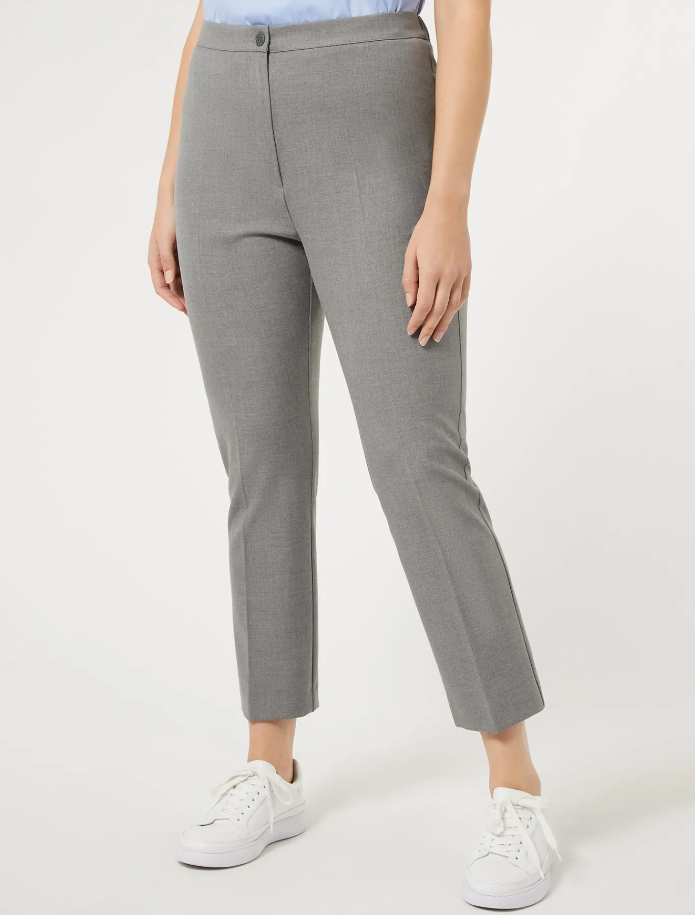 Marina Rinaldi Pantalon en sergé de viscose mélangée GRISMOYEN Discount