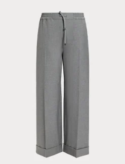 Marina Rinaldi Pantalon en sergé de viscose mélangée GRISMOYEN Hot
