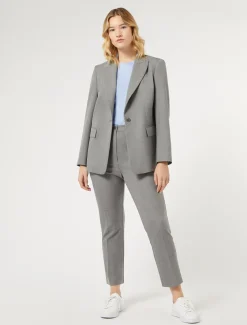 Marina Rinaldi Pantalon en sergé de viscose mélangée GRISMOYEN Discount