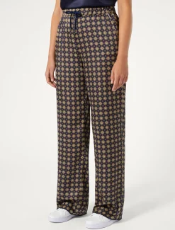 Marina Rinaldi Pantalon en sergé imprimé BLEUNUIT Fashion