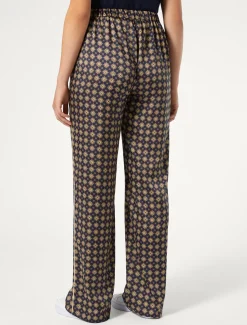 Marina Rinaldi Pantalon en sergé imprimé BLEUNUIT Fashion