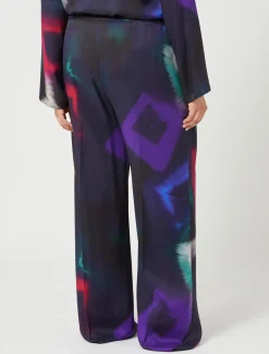 Marina Rinaldi Pantalon en sergé imprimé NOIR Best