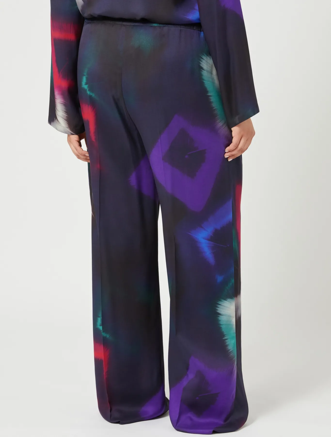 Marina Rinaldi Pantalon en sergé imprimé NOIR Best
