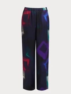 Marina Rinaldi Pantalon en sergé imprimé NOIR Best