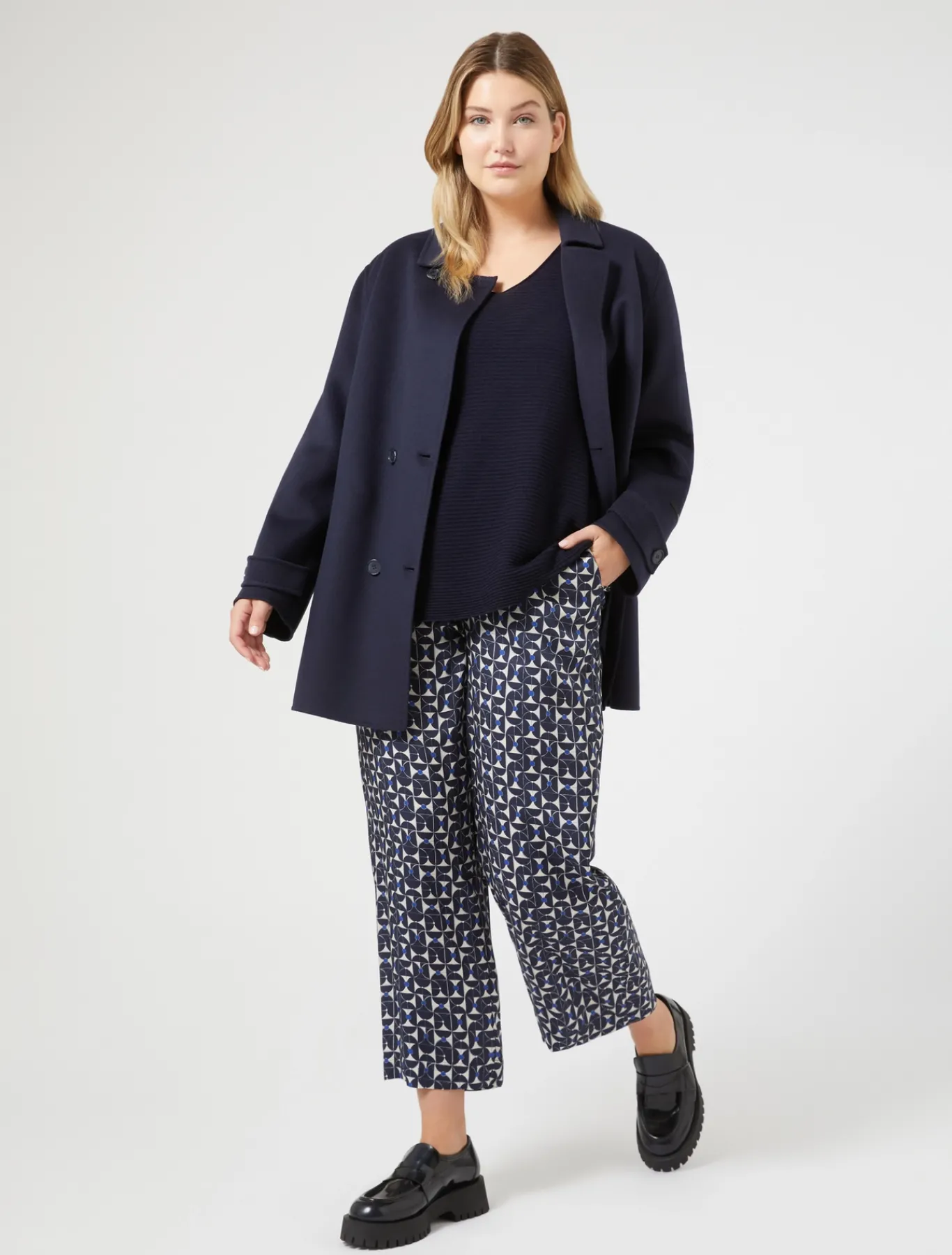 Marina Rinaldi Pantalon en sergé imprimé BLEUMARINE Sale