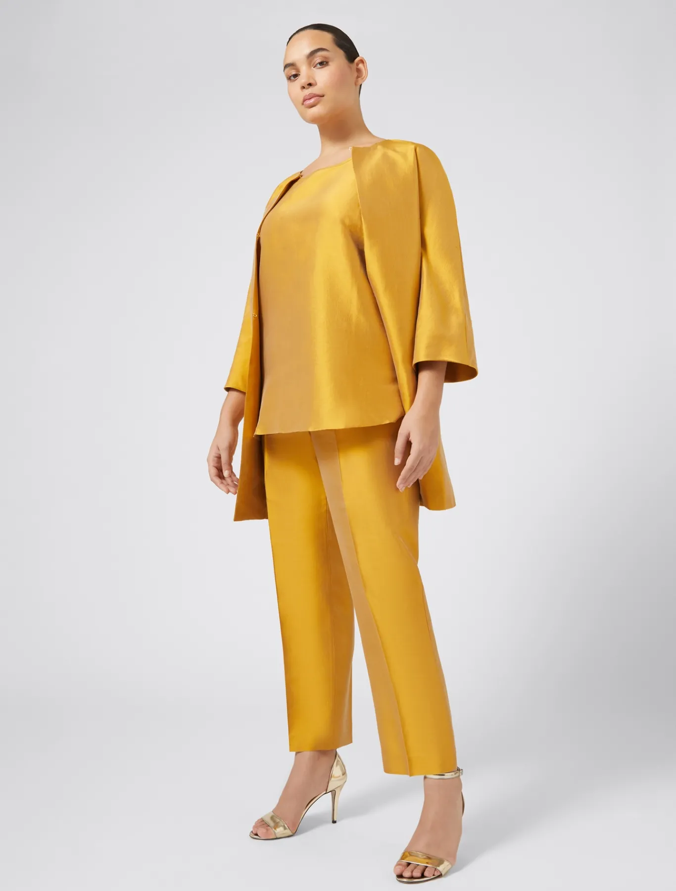 Marina Rinaldi Pantalon en shantung de pure soie OR Outlet