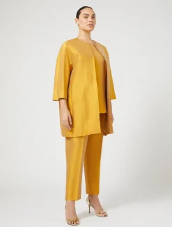Marina Rinaldi Pantalon en shantung de pure soie OR Outlet