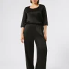 Marina Rinaldi Pantalon en tissu bouclé brillant NOIR New