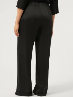 Marina Rinaldi Pantalon en tissu bouclé brillant NOIR New