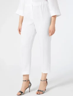Marina Rinaldi Pantalon en tissu enduit BLANC Outlet