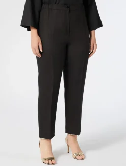 Marina Rinaldi Pantalon en tissu enduit NOIR New